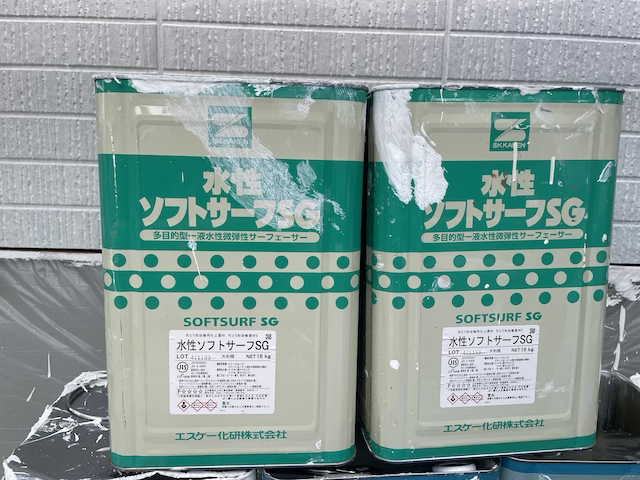 草加市　積水ハウス外壁塗り替え工事　モルタル下塗り材